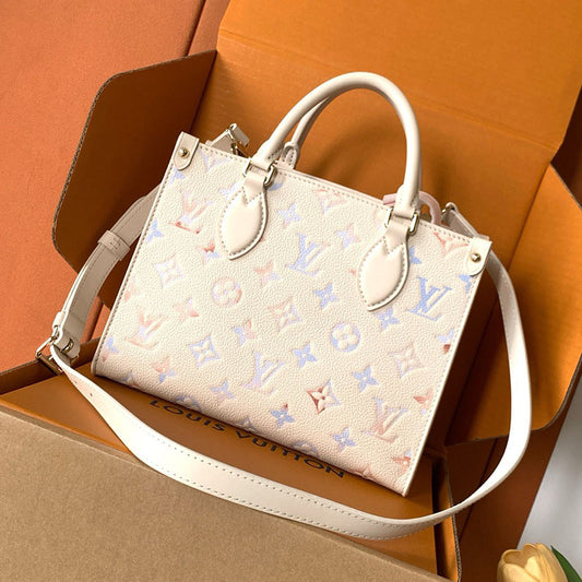 LV Onthego PM Silver Other Monogram Canvas M25770 Bag