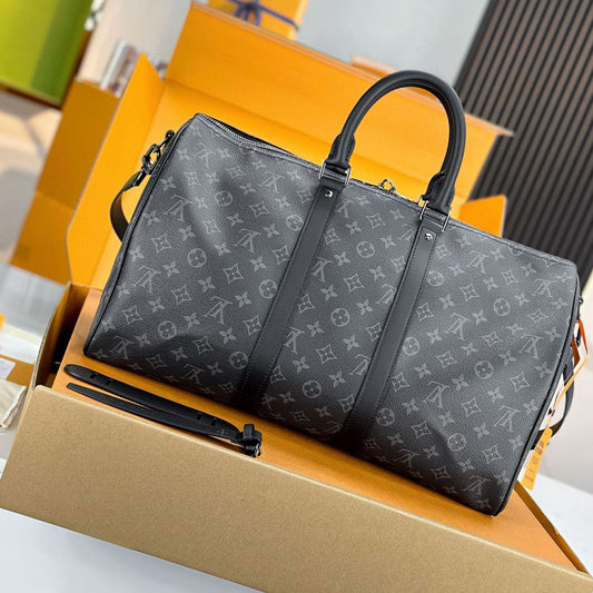 LV Keepall Bandoulière 45 Monogram Eclipse Canvas M40569 Bag