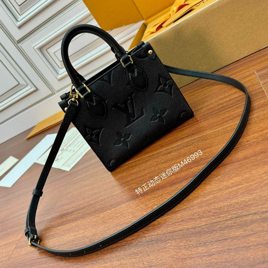 LV Onthego BB Black Monogram Empreinte M46993 Bag
