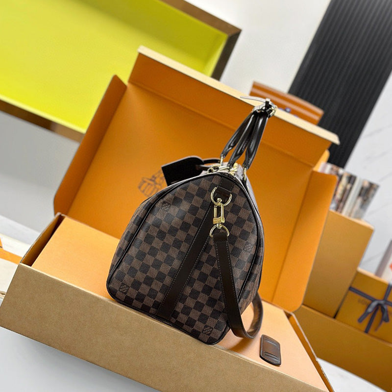 LV Keepall Bandoulière 50 55 Damier Graphite Canvas N41418 N41414 Travelbag