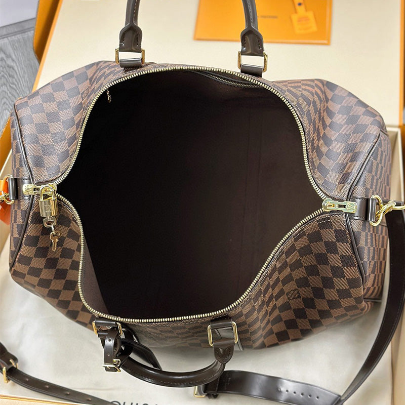 LV Keepall Bandoulière 50 55 Damier Graphite Canvas N41418 N41414 Travelbag