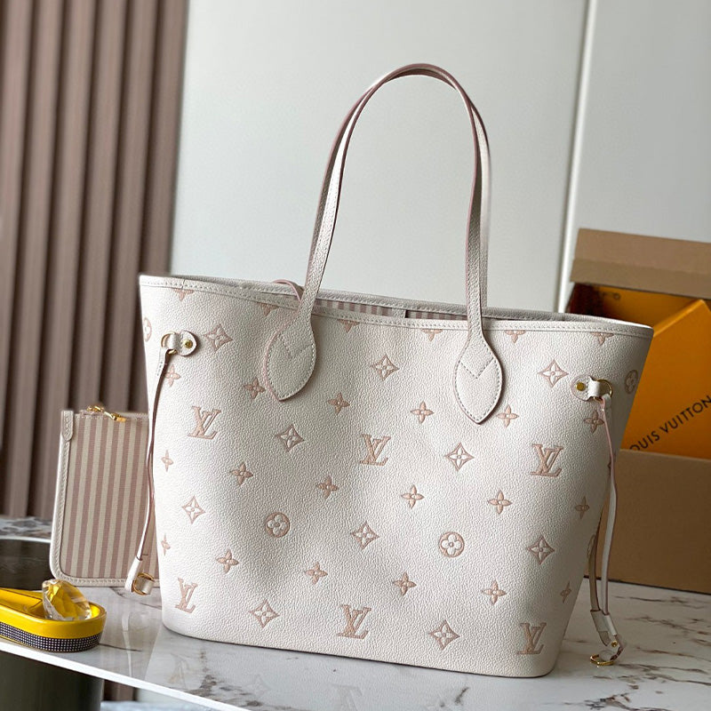 LV Neverfull MM Monogram Empreinte Leather Bag M14285