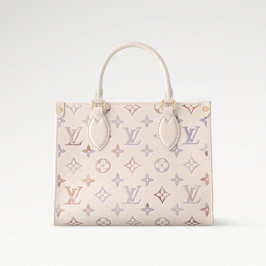 LV Onthego PM Silver Other Monogram Canvas M25770 Bag