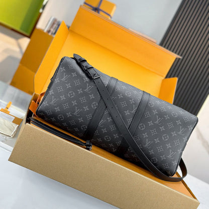 LV Keepall Bandoulière 45 Monogram Eclipse Canvas M40569 Bag