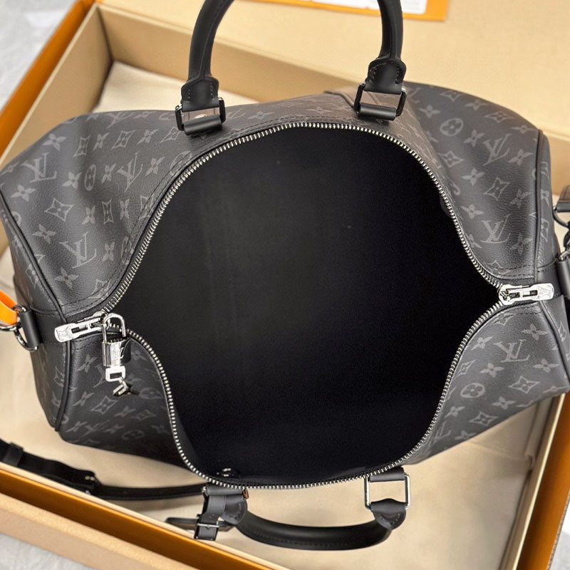 LV Keepall Bandoulière 45 Monogram Eclipse Canvas M40569 Bag