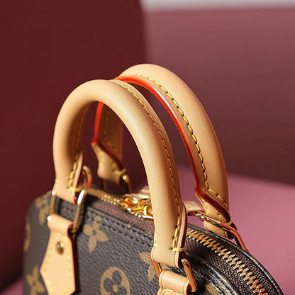 LV Nano Alma Monogram Real Leather Bag M82717