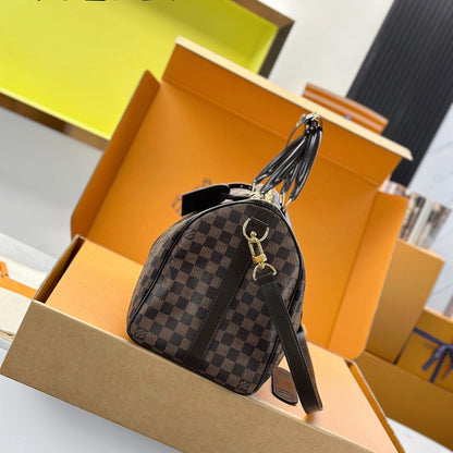 LV Keepall Bandoulière 45 Damier Graphite Canvas N41428 Travel Bag
