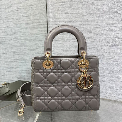 Small Lady Dior My ABCDior Elephant Gray Tote Bag