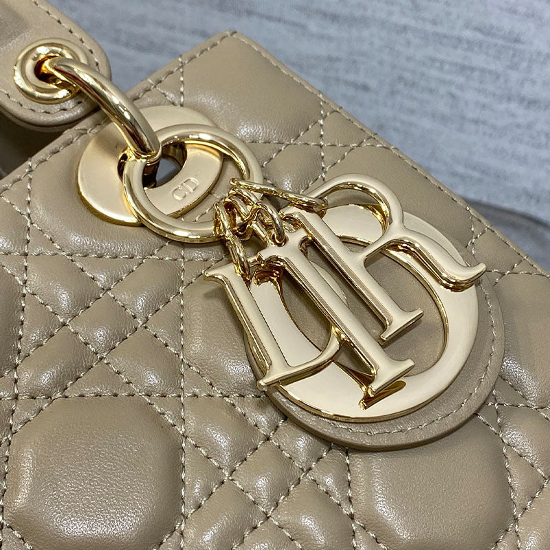 Small Lady Dior My ABCDior Warm Beige Tote Bag