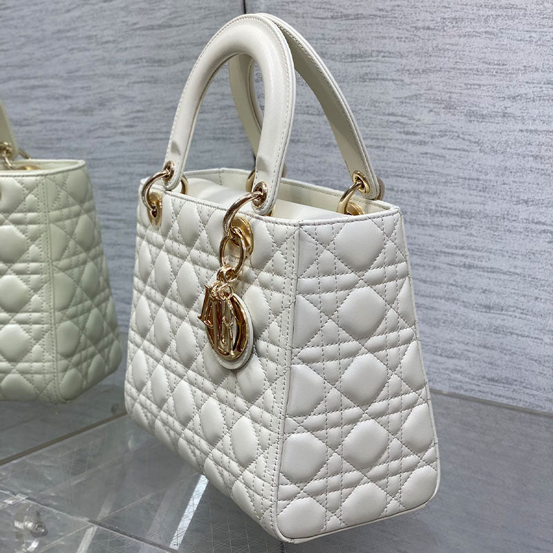 Small Lady Dior My ABCDior White Bag Tote Bag