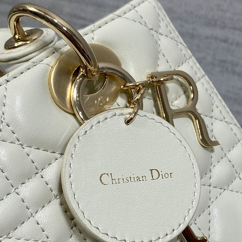 Small Lady Dior My ABCDior White Bag Tote Bag