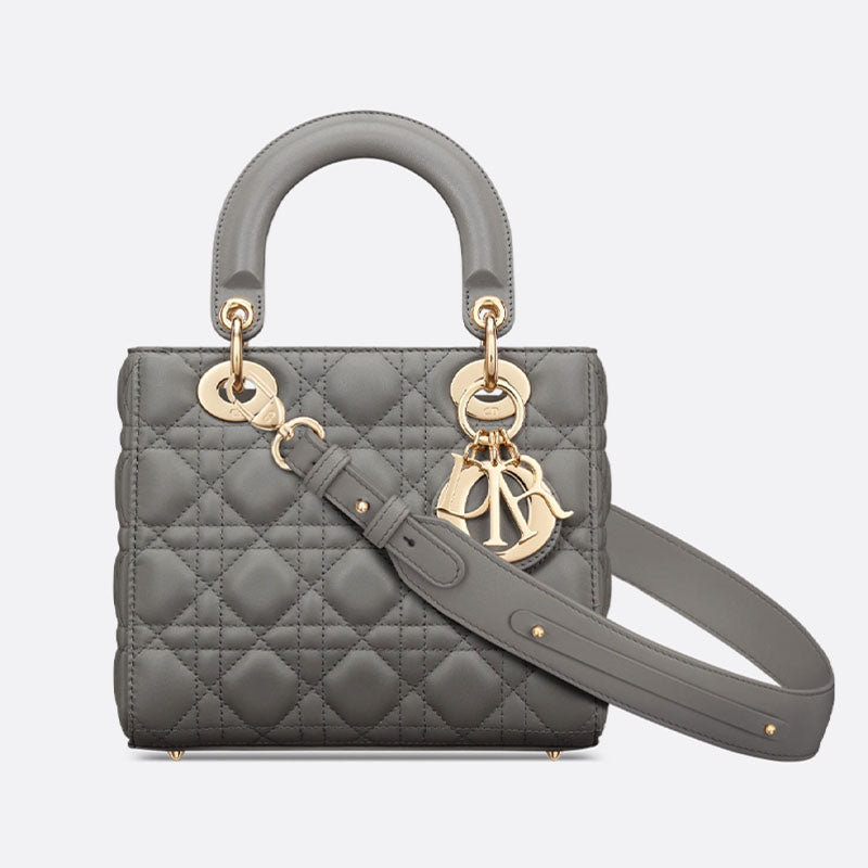 Small Lady Dior My ABCDior Elephant Gray Tote Bag